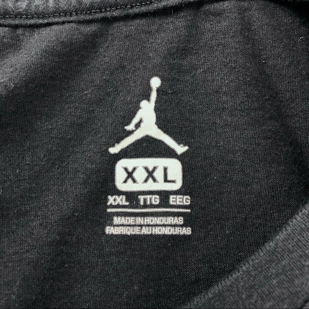 Jordan Lucky No. 7 Black Short Sleeve Tee, Size XXL - Picture 4 of 5